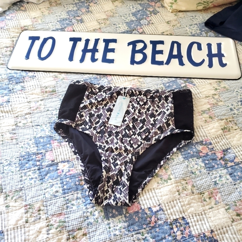 Coastal blue swim geometric